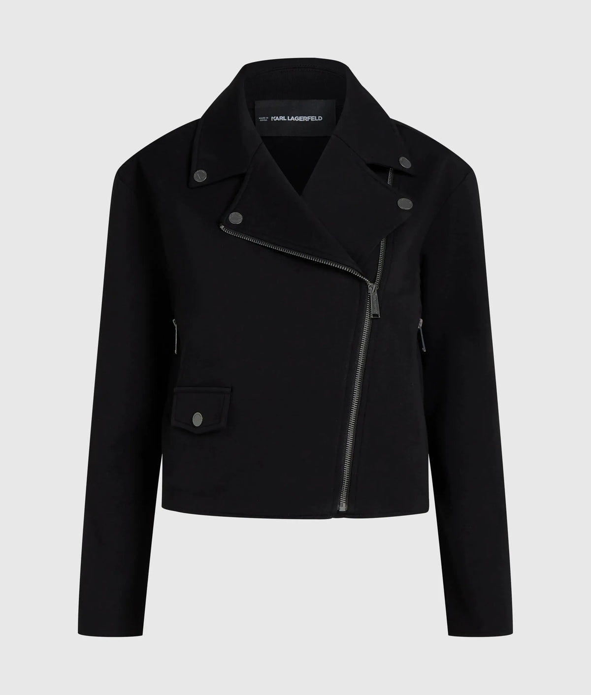 Zip-up biker sweatshirt