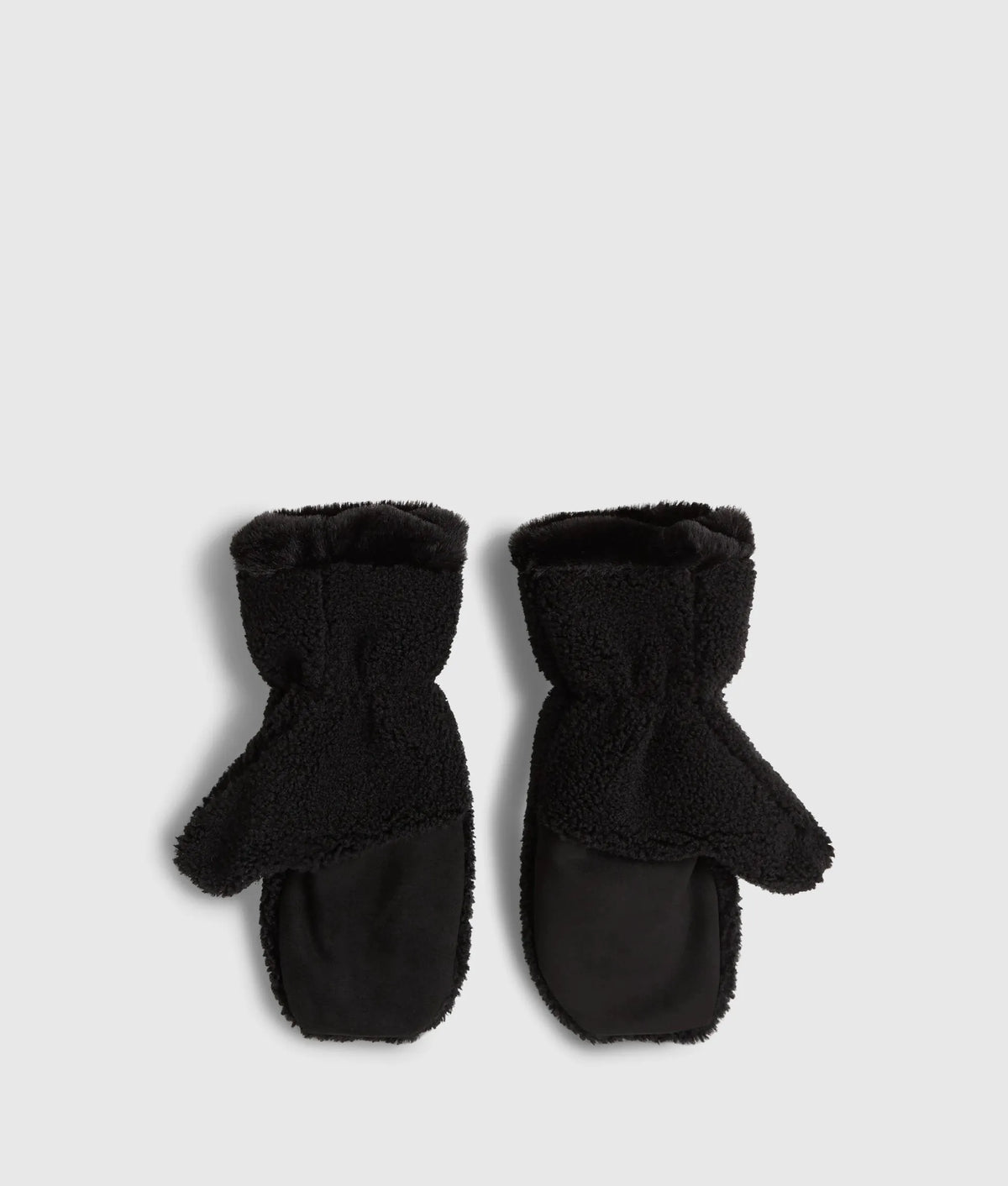 Ikon faux-shearling mittens