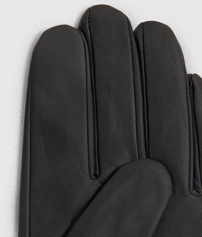 K logo leather gloves