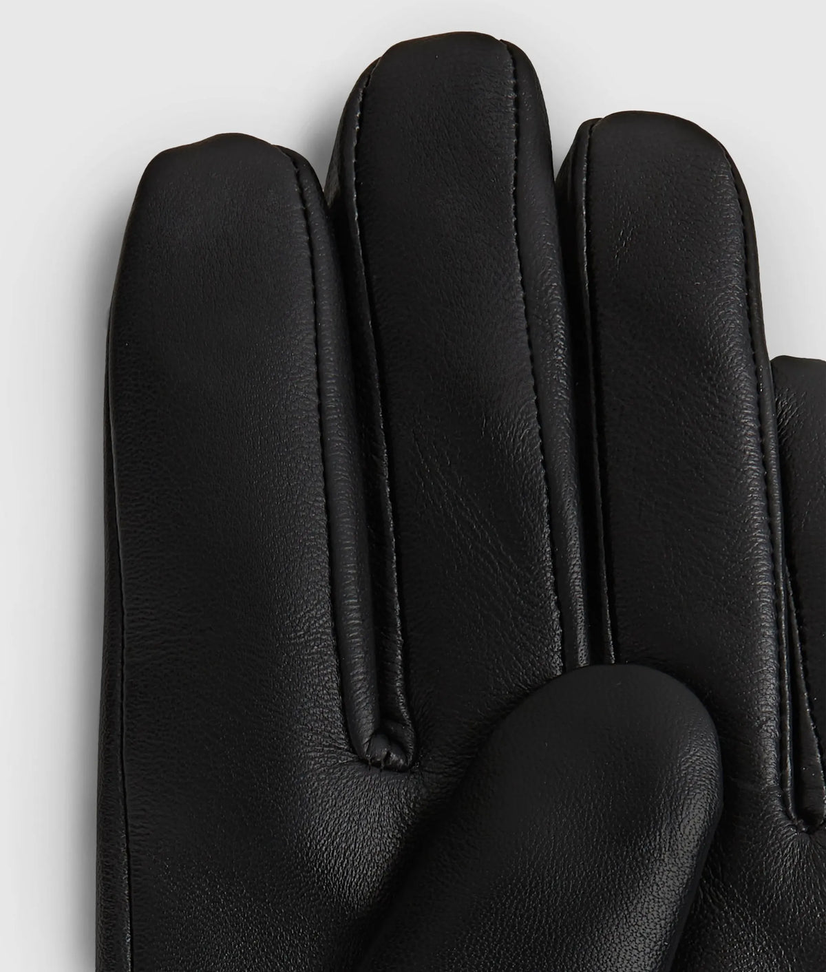 Logo leather gloves