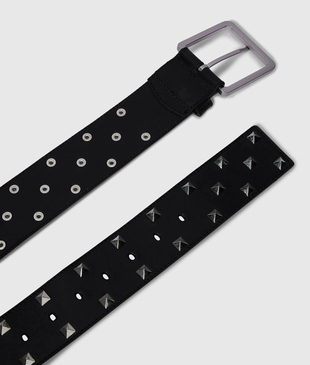Studded leather belt