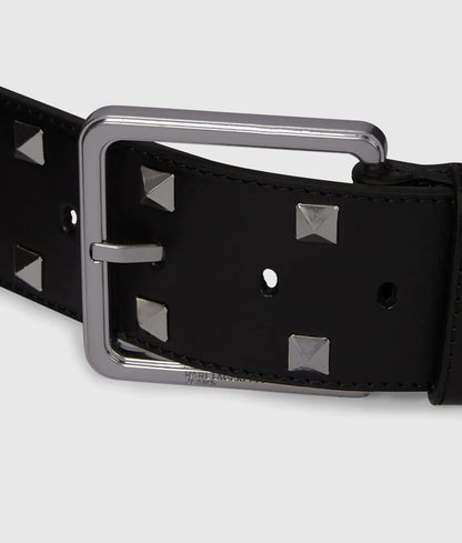 Studded leather belt