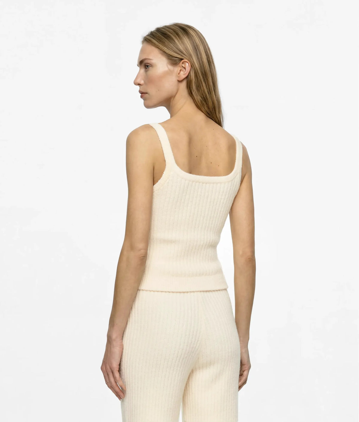 Fluffy loungewear tank top