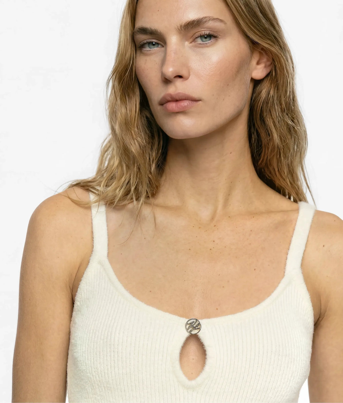 Fluffy loungewear tank top
