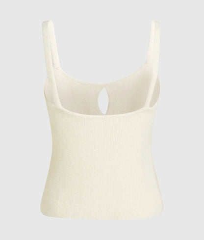Fluffy loungewear tank top