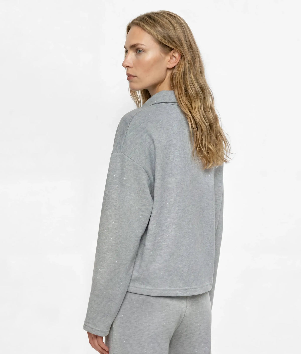 Rhinestone loungewear sweatshirt