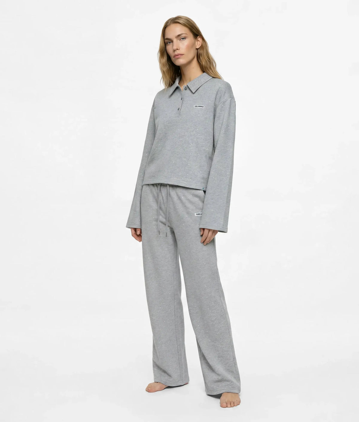 Rhinestone loungewear sweatshirt