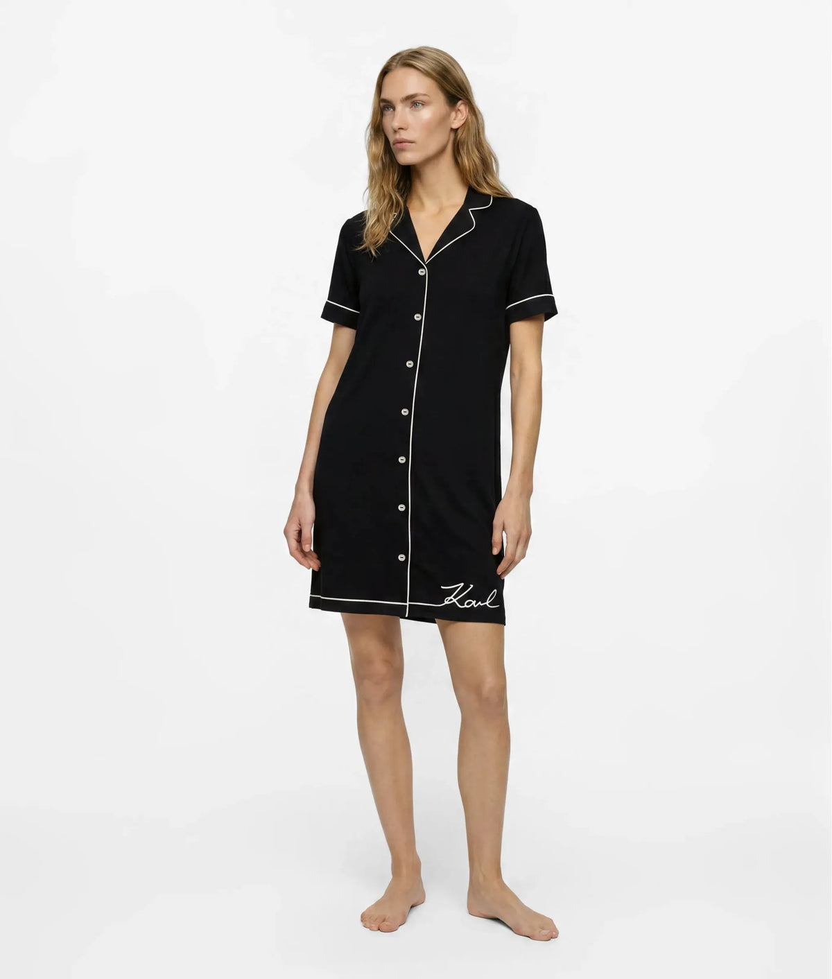 Signature pajama shirt dress