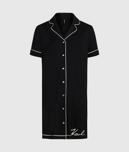 Signature pajama shirt dress