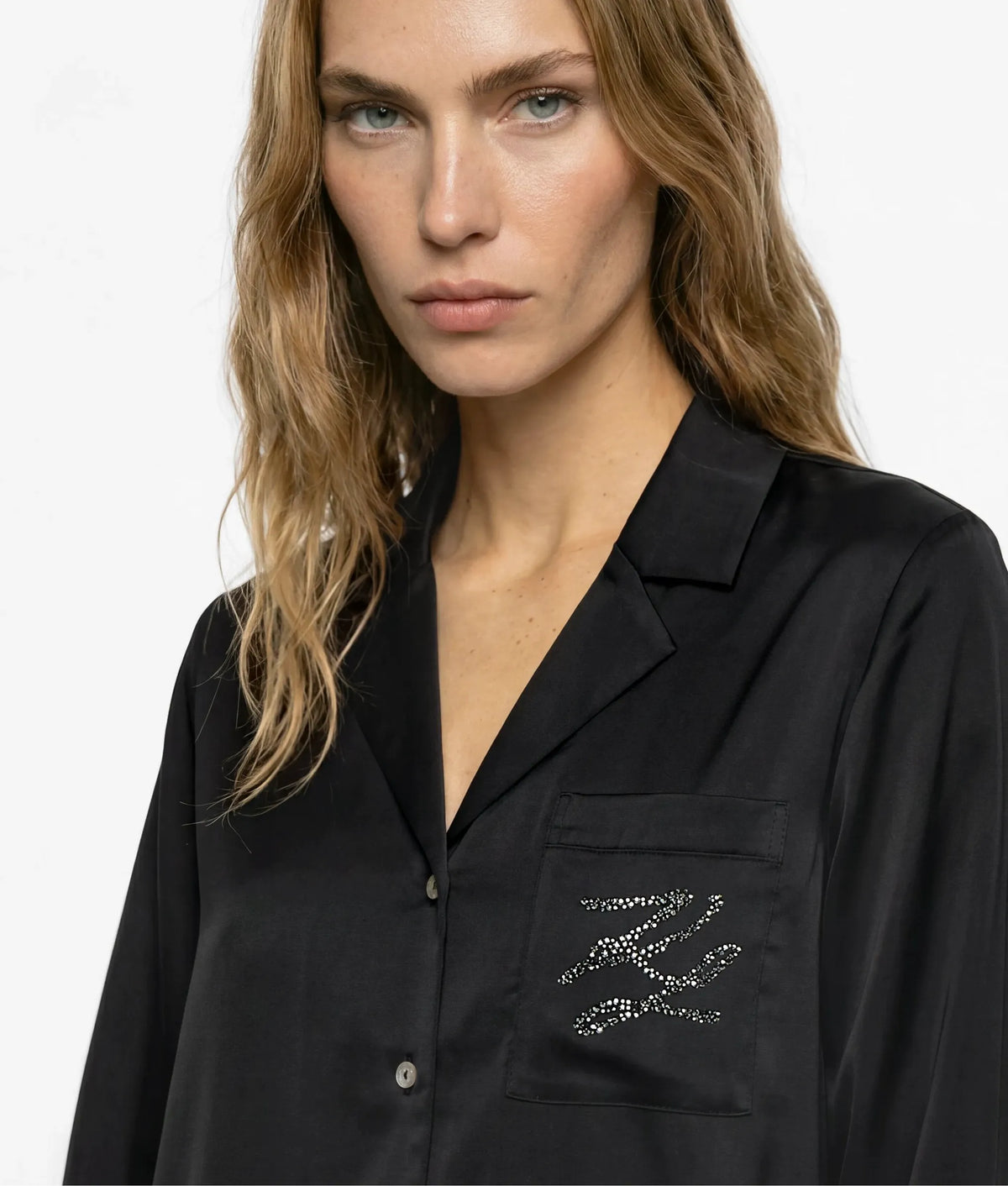 Autograph rhinestone pajama set