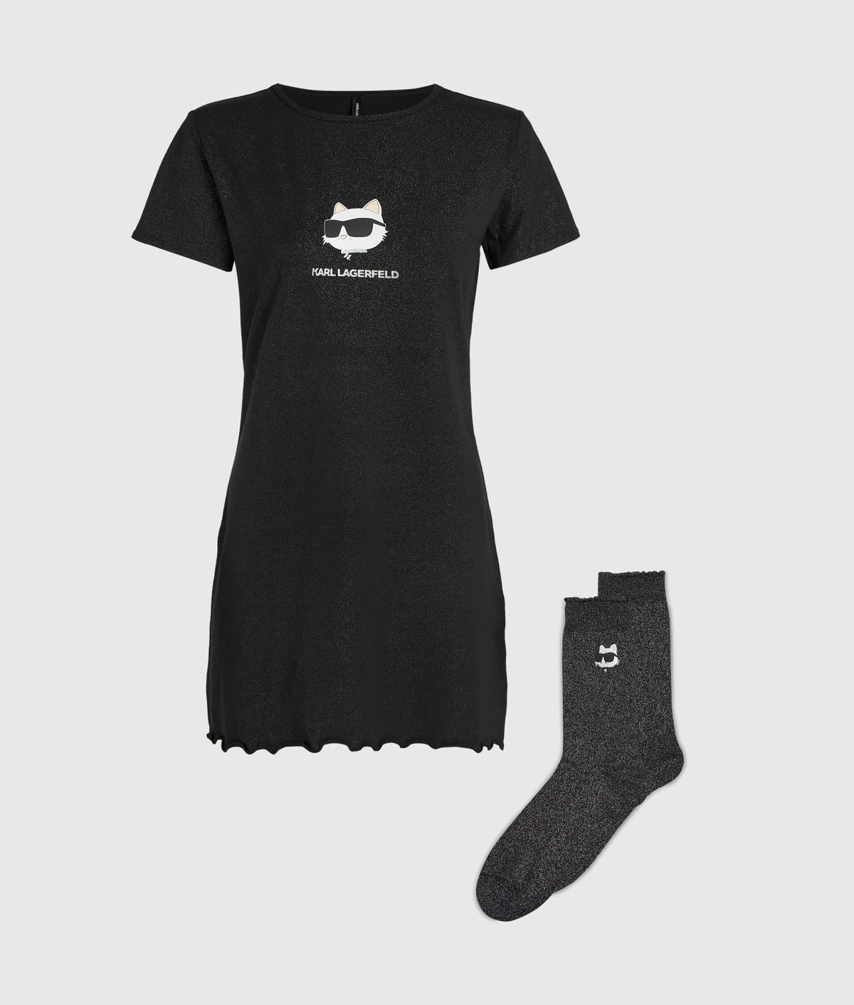 Ikon glitter pajama dress and socks gift set