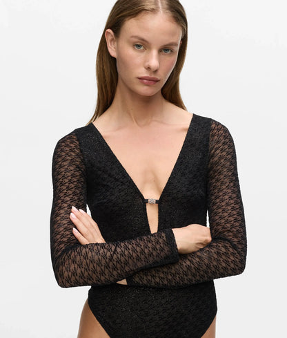 Autograph mesh bodysuit
