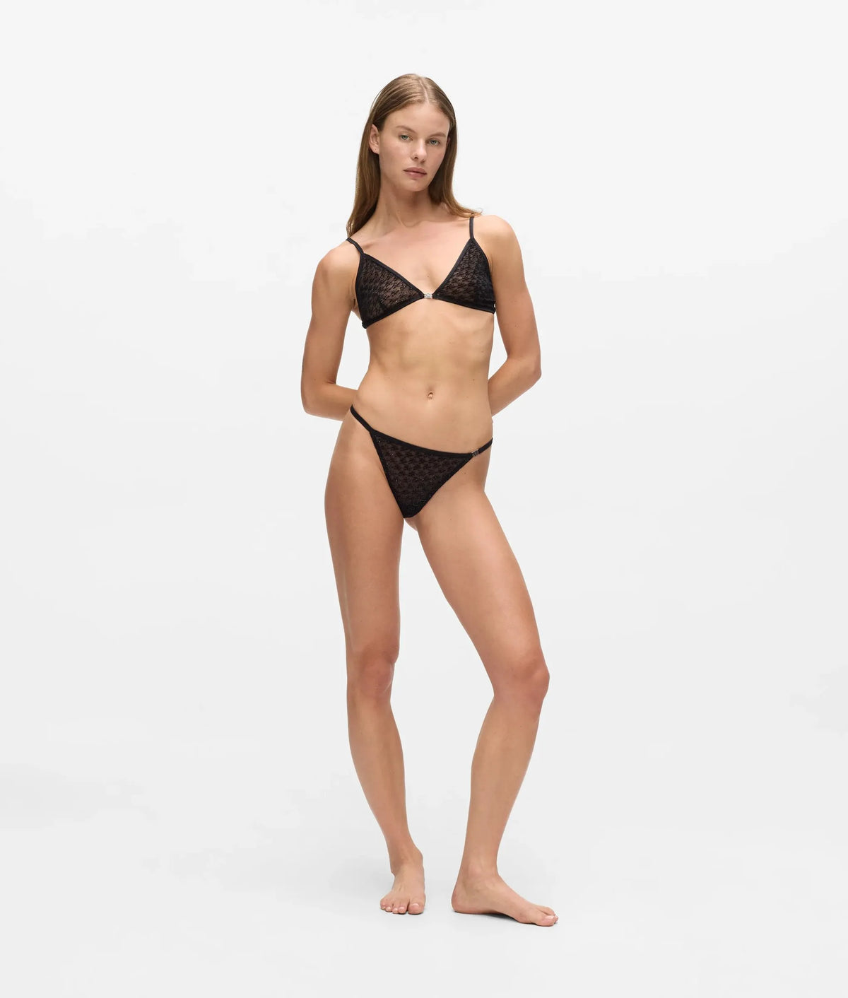 Autograph mesh triangle bra