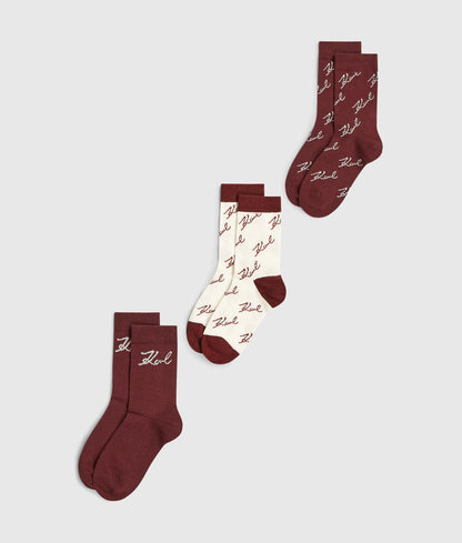 Signature print socks - 3-pack