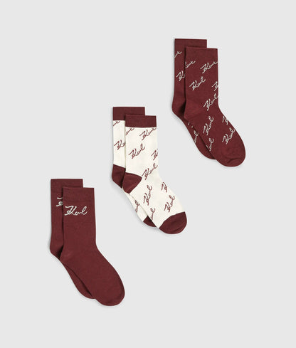 Signature print socks - 3-pack