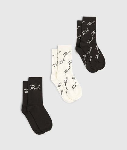 Signature print socks - 3-pack