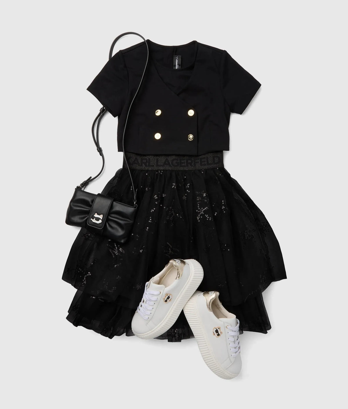 Girls sequin mesh dress