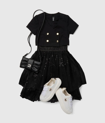 Girls sequin mesh dress