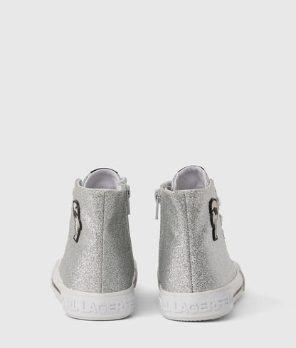 Girls Ikon high top glitter sneakers