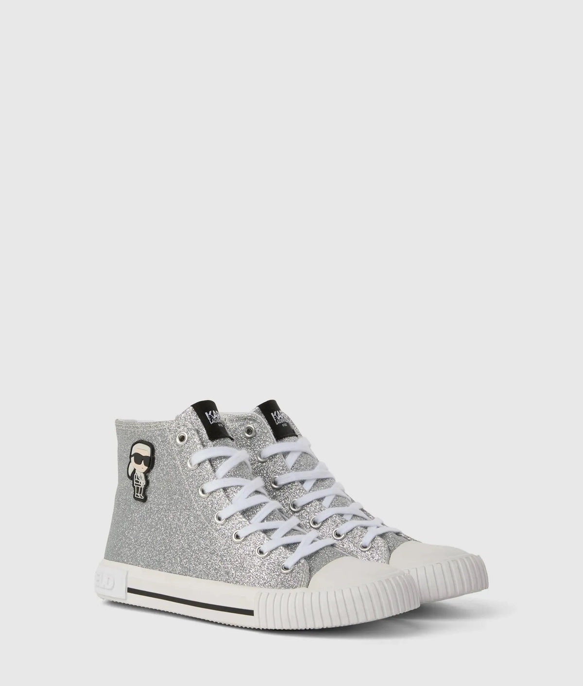 Girls Ikon high top glitter sneakers