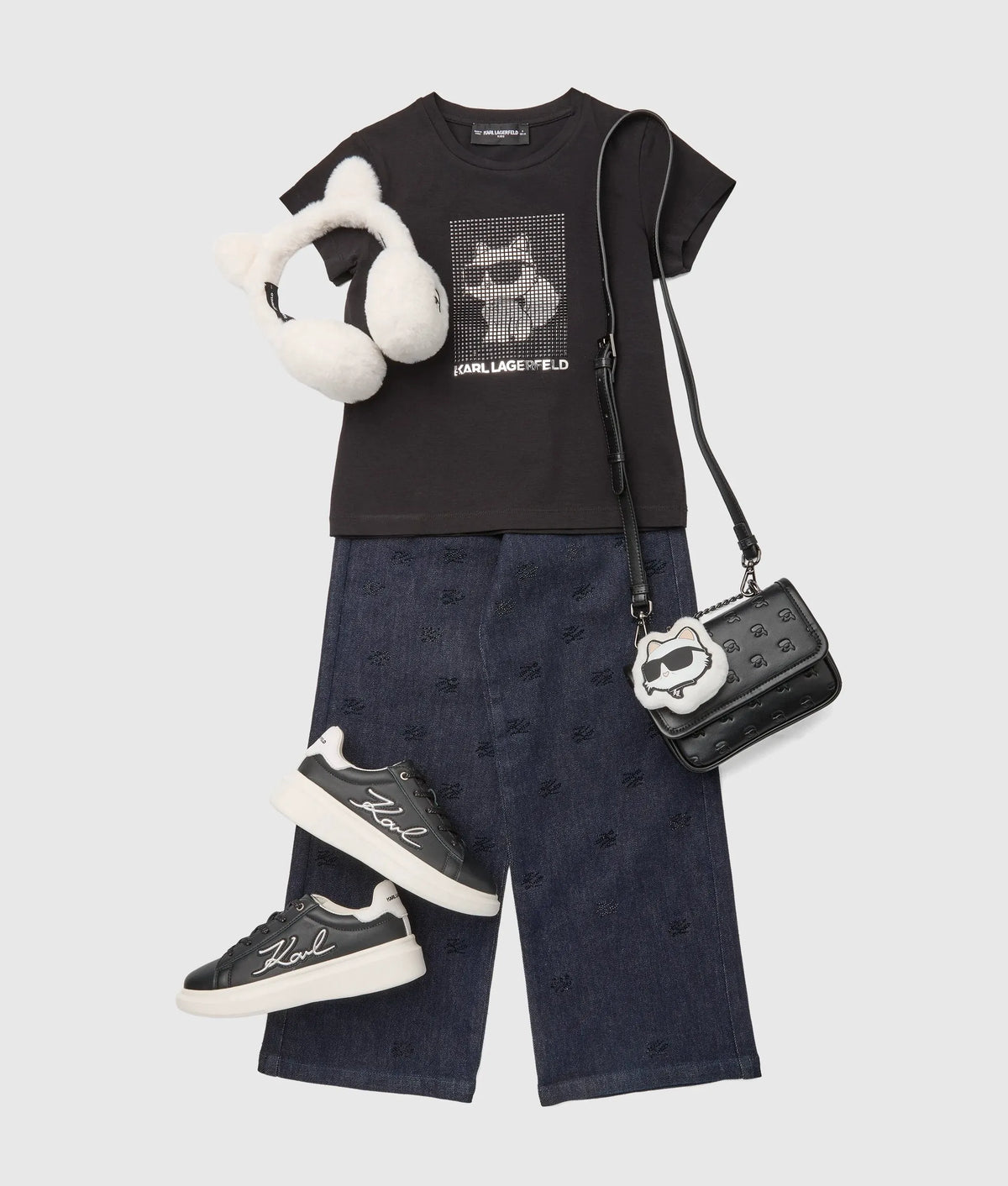 Girls Ikon Choupette rhinestone T-shirt