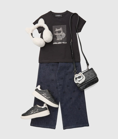 Girls Ikon Choupette rhinestone T-shirt
