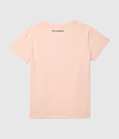 Girls Ikon metallic Karl and Choupette T-shirt