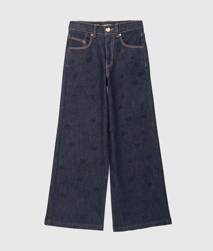 Girls rhinestones flared jeans