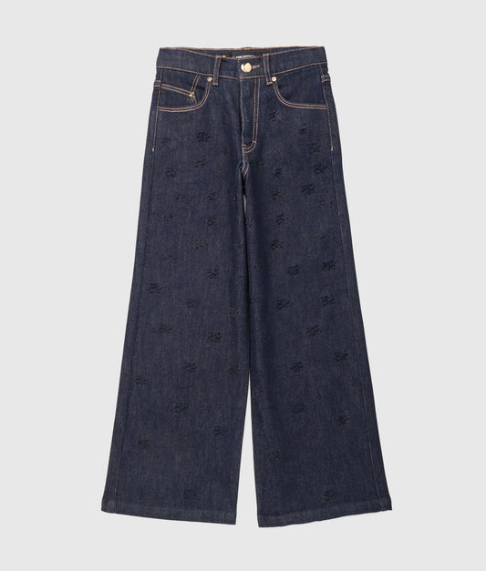 Girls rhinestones flared jeans