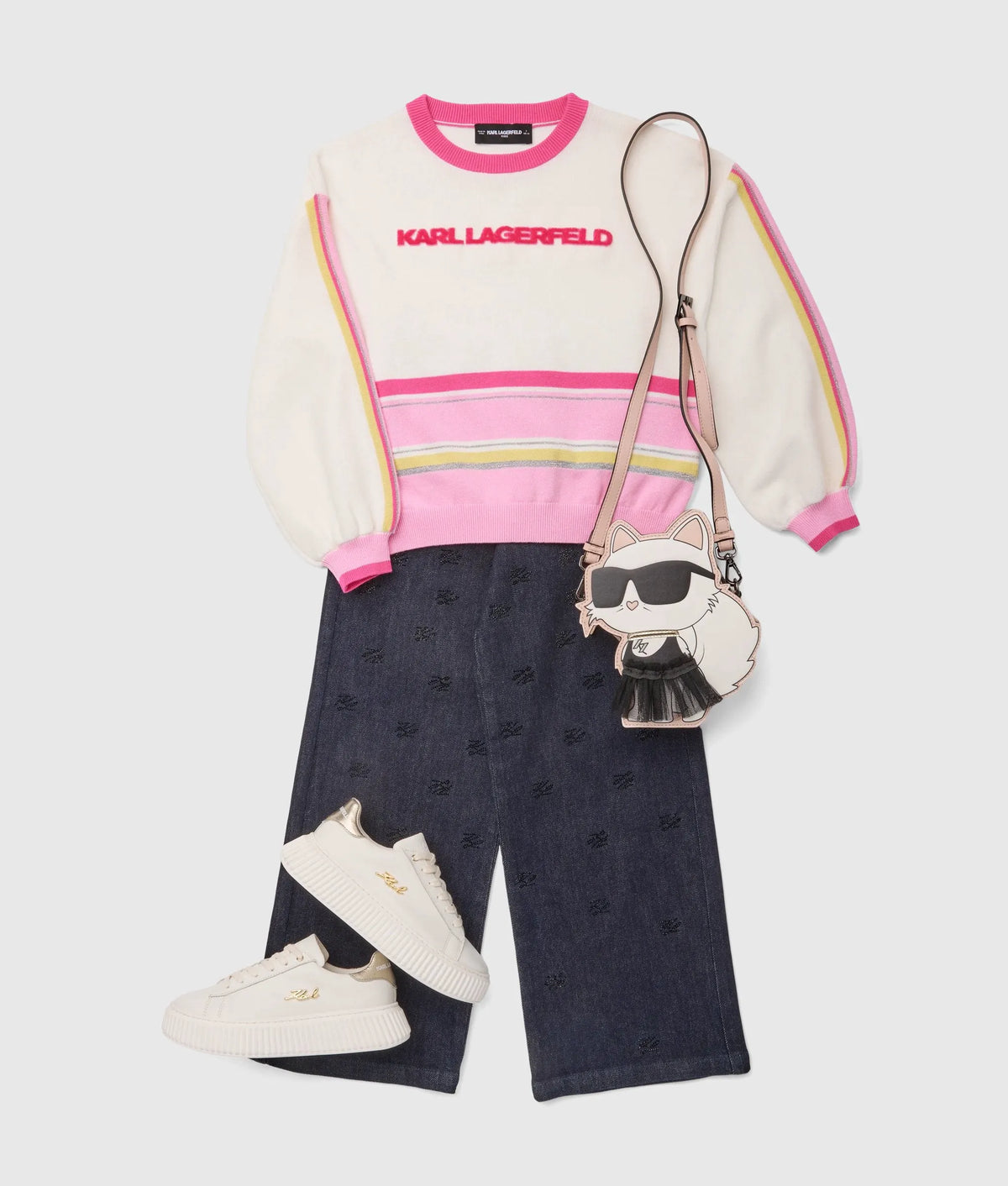 Girls rhinestones flared jeans