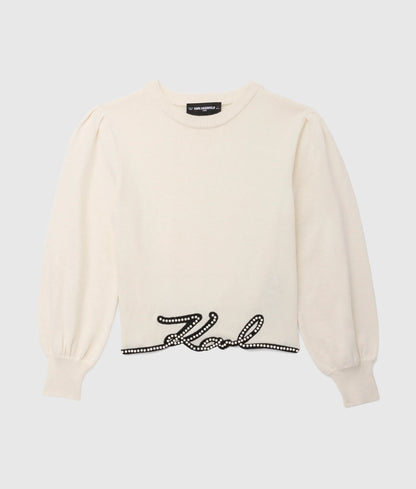 Girls Signature cashmere-blend sweater