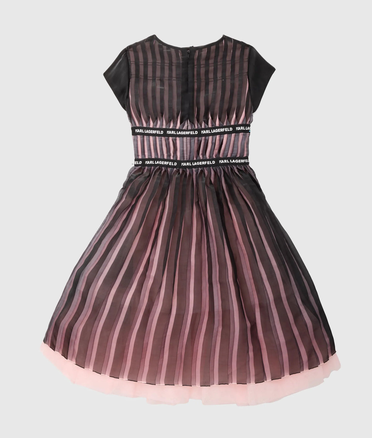 Girls pleated mesh dress
