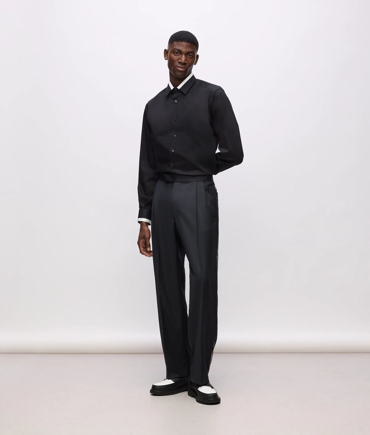 Kl Studio contrast piping shirt