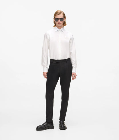 Faux-leather detail pants
