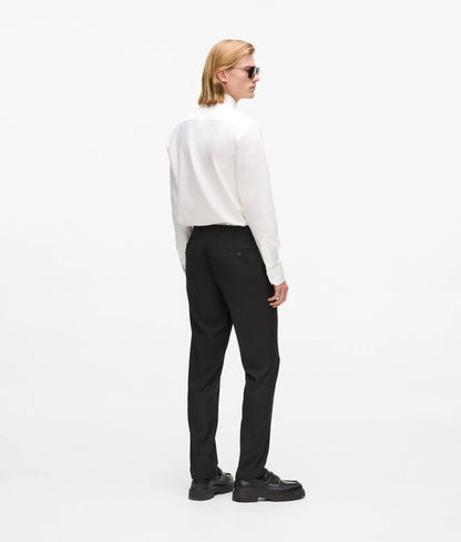 Faux-leather detail pants