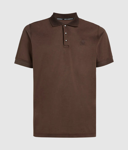 Square snap button polo shirt