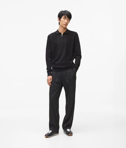 Zip-up polo shirt