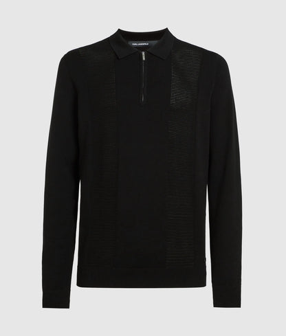 Zip-up polo shirt