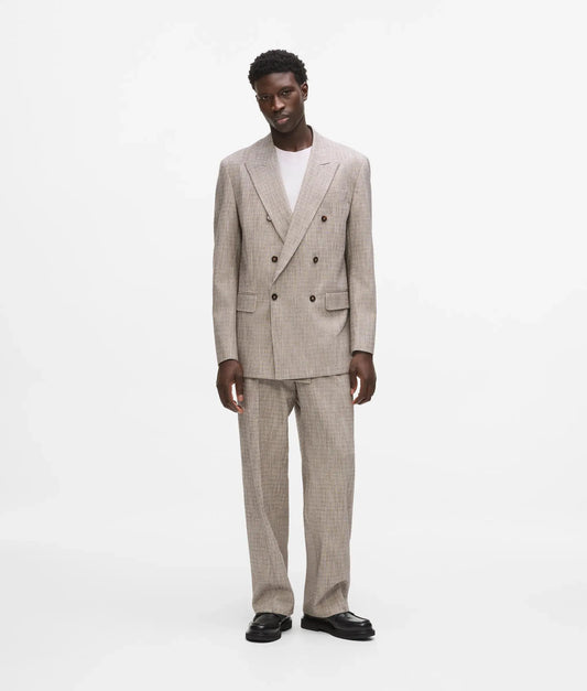 Straight-leg tailored pants