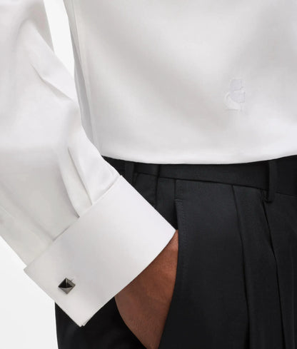 Slim-fit white shirt