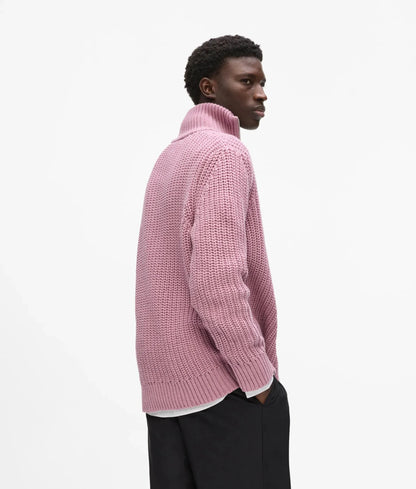 Knitted half-zip sweater