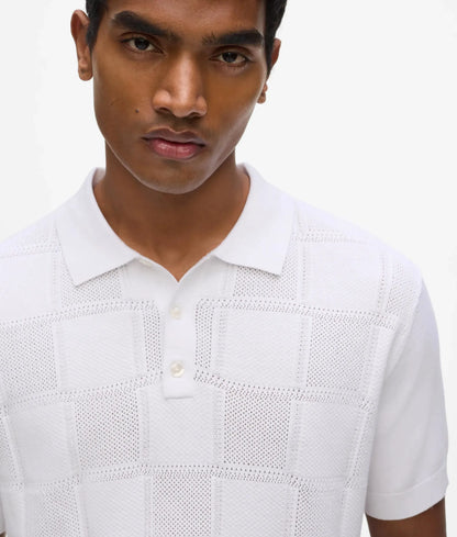 Knit polo shirt