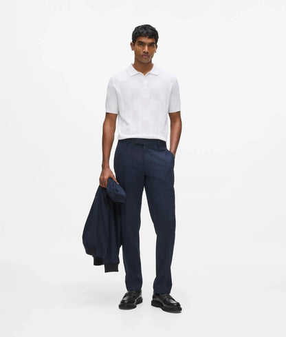 Knit polo shirt