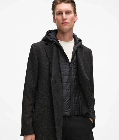Transformer wool-blend coat