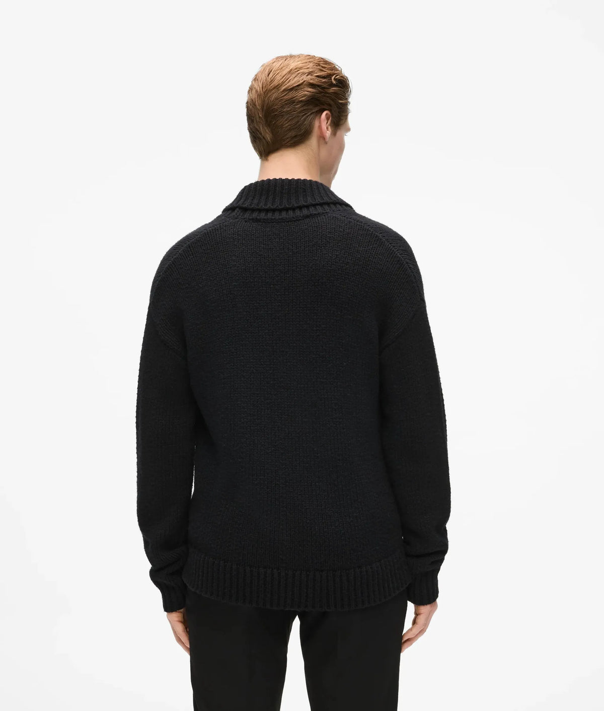 V-neck knit sweater