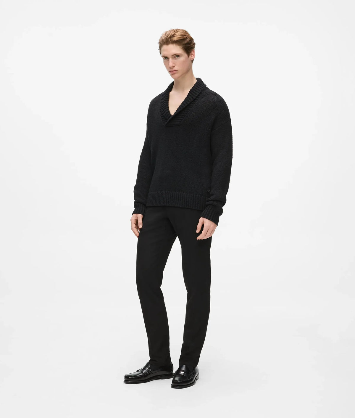 V-neck knit sweater