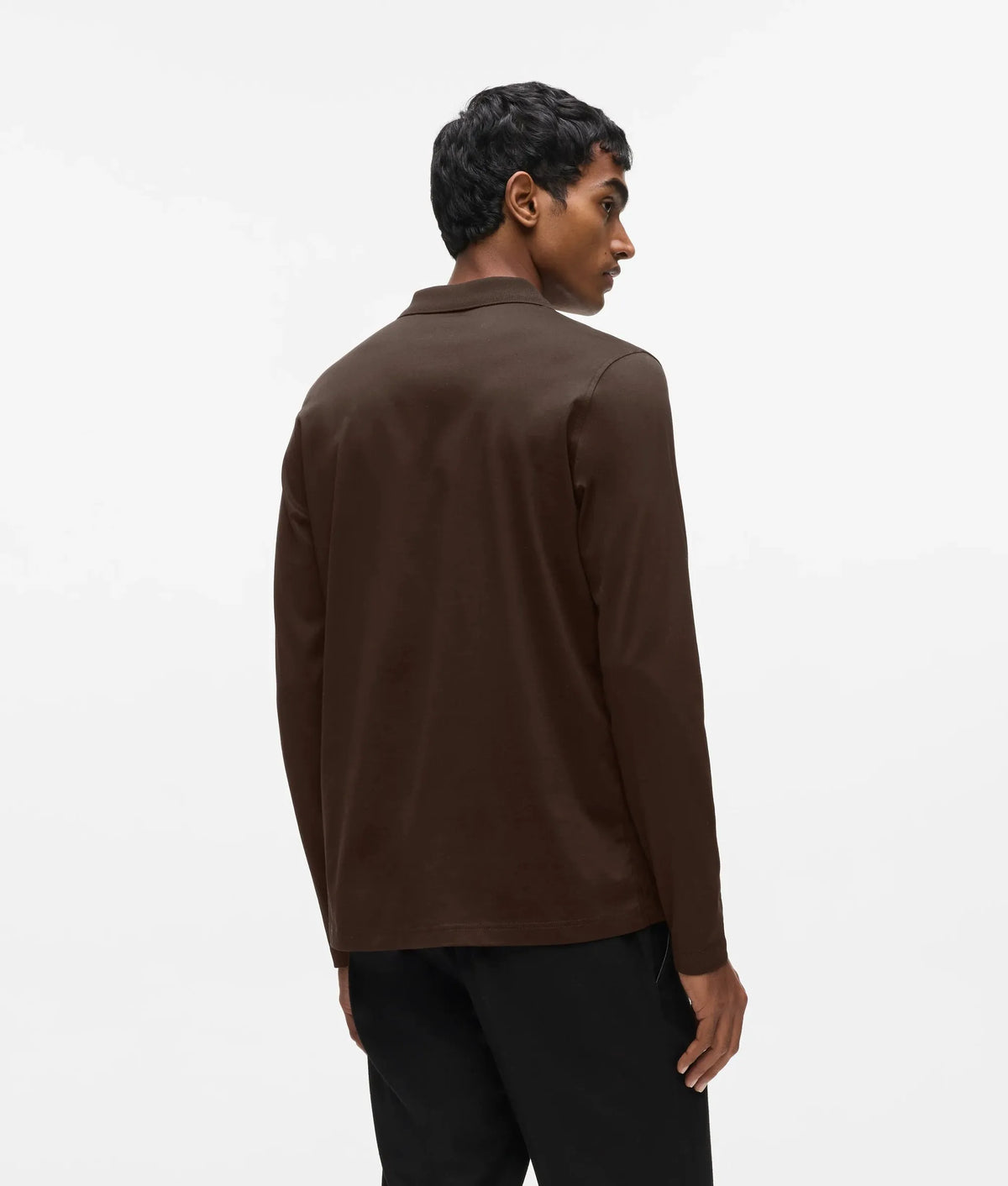 Monogram long-sleeved polo shirt