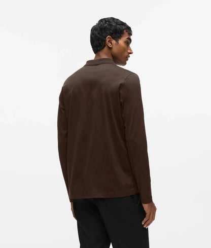 Monogram long-sleeved polo shirt