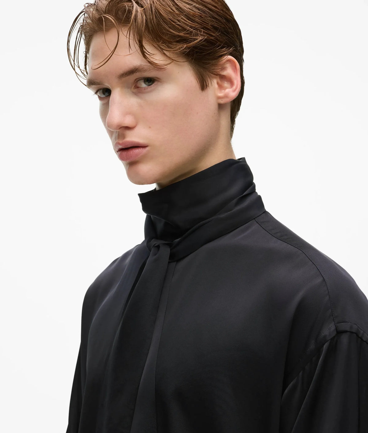 KL Studio scarf-detail shirt