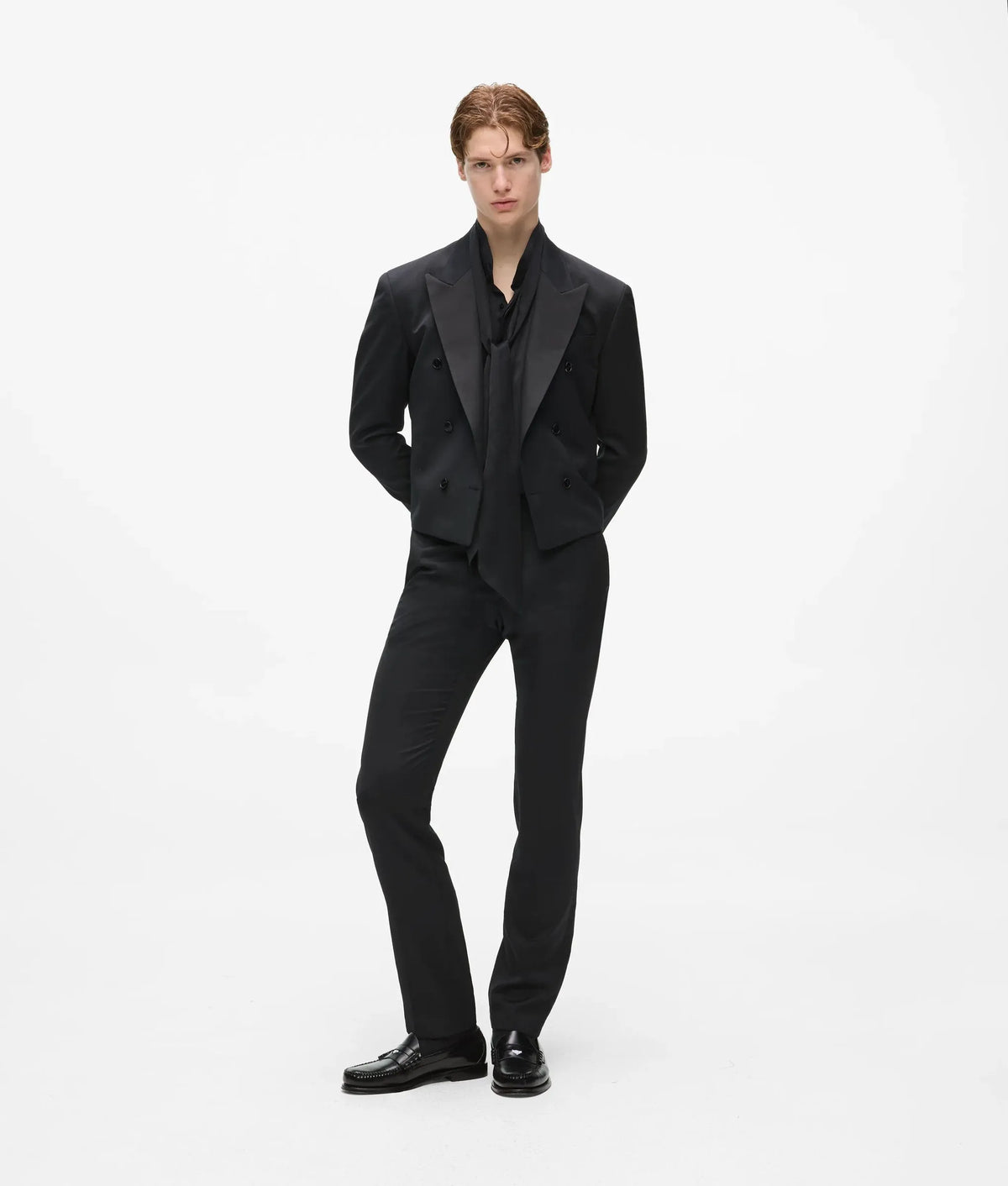 KL Studio cropped wool suit jacket